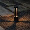 Round Black LED Garden Aluminum Light, Decorative Outdoor Bollard Light for Garden, Pathway, and Driveway